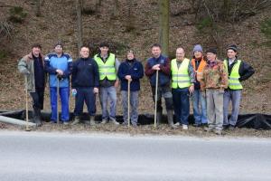 Prostovoljci Športnega društva Drobinsko so s postavitvijo ograje tudi letos poskrbeli za dvoživke..